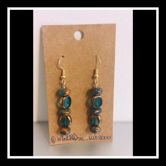 Brown Sugar Earrings and Bracelet Handmade Set - Picture 4 of 4